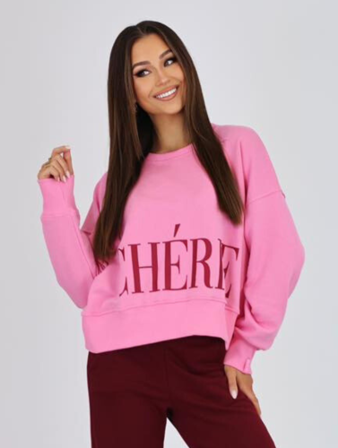 Bluza różowa dresowa, na siłownię - CHERIE (1).png